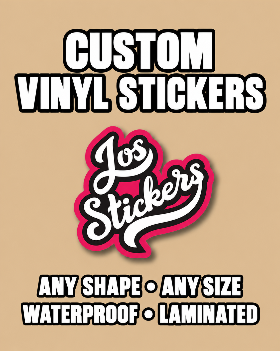 Regular White Vinyl Stickers